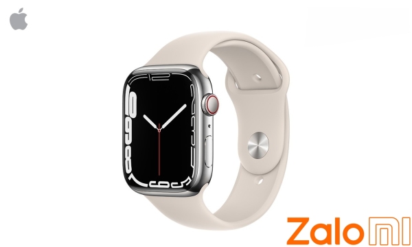 Apple Watch Series 7 LTE 45mm Viền thép dây cao su thumb