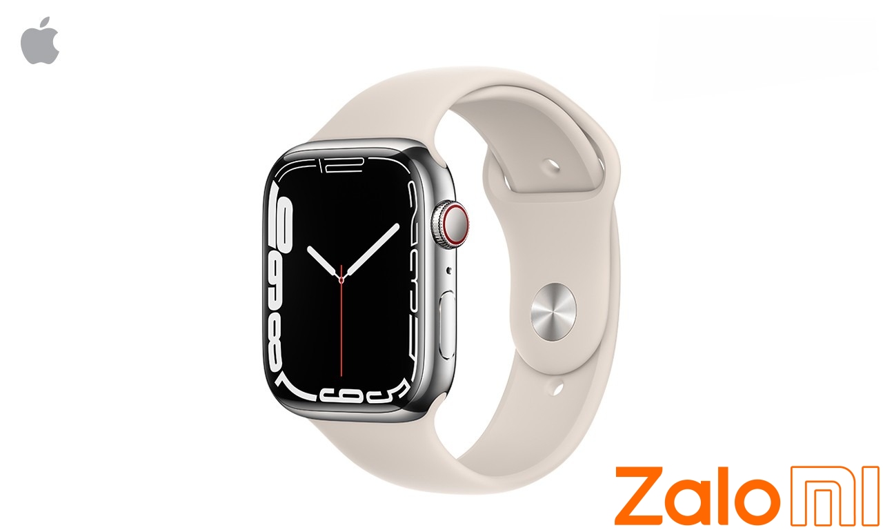 Apple Watch Series 7 LTE 45mm Viền thép dây cao su