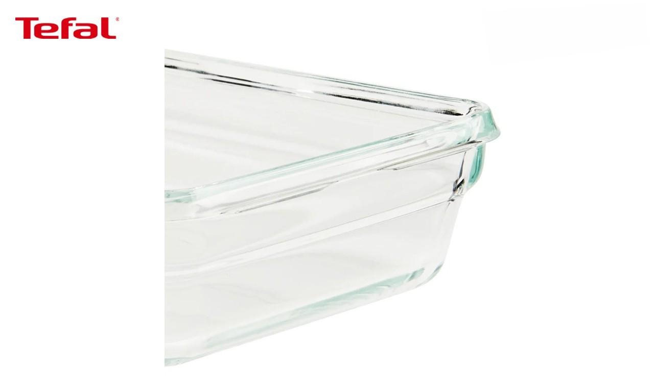 Hộp thủy tinh vuông Tefal Masterseal Glass N1041112 - 2L - đỏ